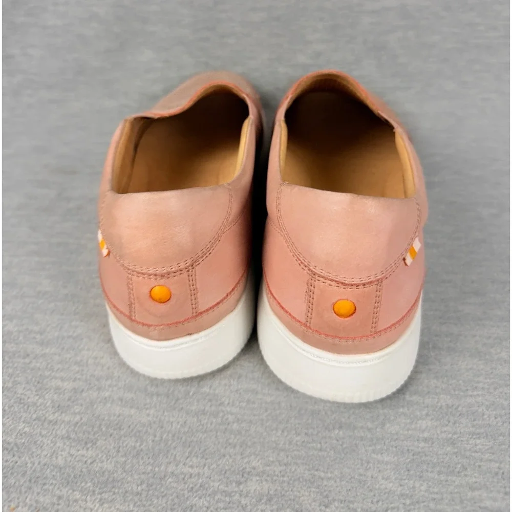 Samuel Hubbard Laguna Slip-On Sneakers Womens 10M Pink Rose Leather Perforated